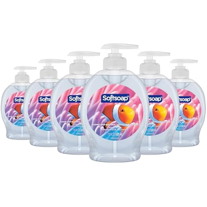 Softsoap صابون يد سائل، حوض السمك - 7.5 أونصة سائلة (عبوة من 6) - Image 1